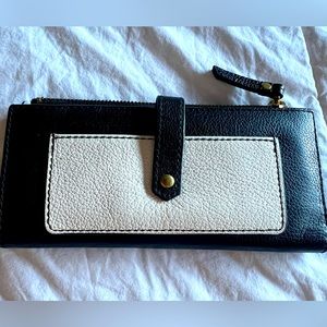 Black & White Leather Fossil Wallet